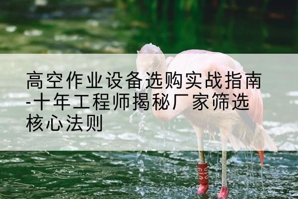 襄州剪叉式升降机厂家-高空作业设备选购实战指南-十年工程师揭秘厂家筛选核心法则
