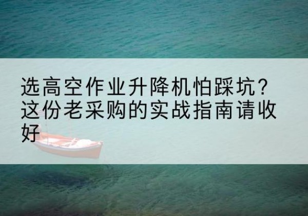 襄州高空作业升降机厂家推荐-选高空作业升降机怕踩坑？这份老采购的实战指南请收好